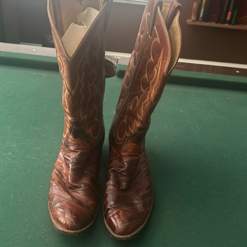 Tony lama vintage eel  skin boots